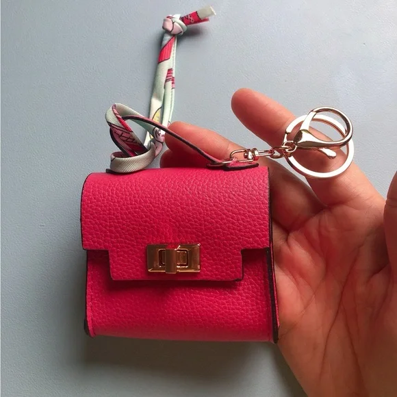 🌟🌟🌟Pink Mini Bag Charm with Keychain - Picture 5 of 10